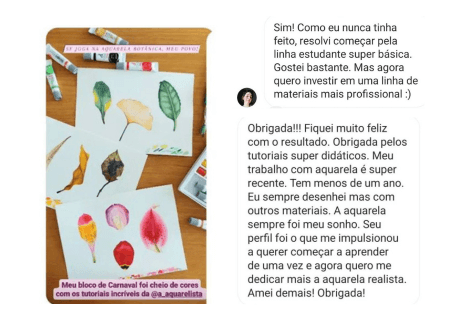 Depoimento de aluna